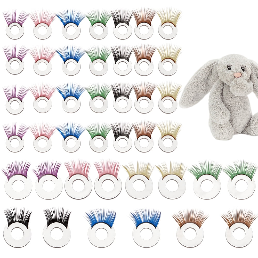 1 Bag Plastic Eyelash Sets Eyes Washers Mixed Color 20x23x2mm