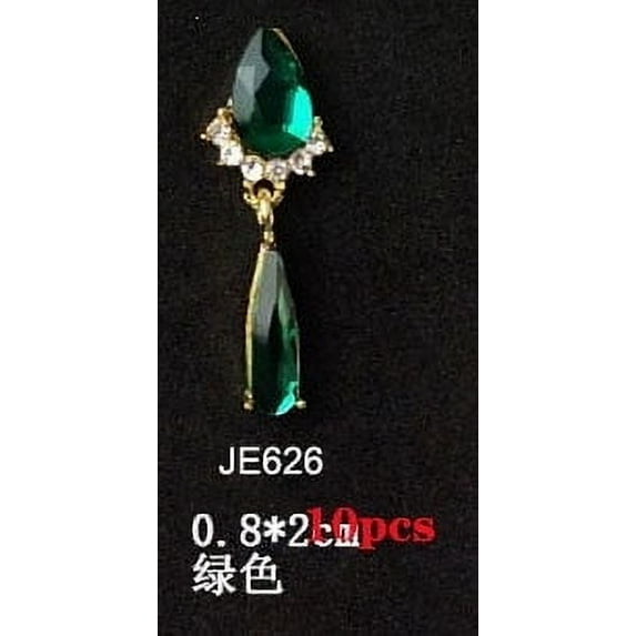 1 Bag Random Luxury Nail Art Dangle Jewelry (Heart/Bowknot) Mixed Style 3D Nail Art Charms for Women and Girls