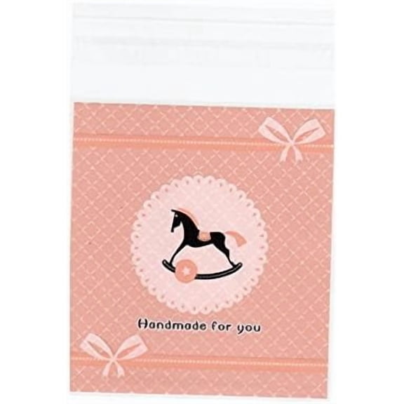 1 Bag Rectangle OPP Celloane Bags Pink Self Seal Bags Lipstick Packaging Bags for Lipstick Packaging Cookies Candy Gifts and Party Favors Bags 14.3x9.9cm about 95~100pcs/bag