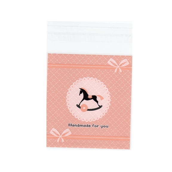 1 Bag Rectangle OPP Cellophane Bags Pink Self Seal Bags Lipstick Packaging Bags