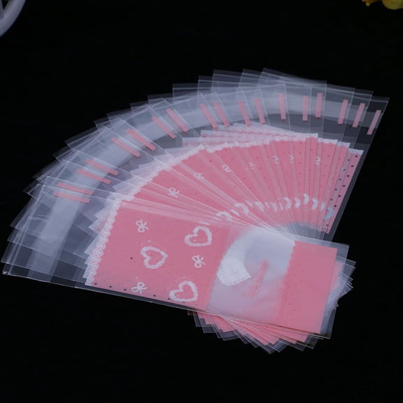 1 Bag Rectangle Plastic Cellophane Bags for Lipstick Packaging Hot Pink 13x5cm Thickness: 0.035mm Inner Measure: 10x5cm about 96~100pcs/bag