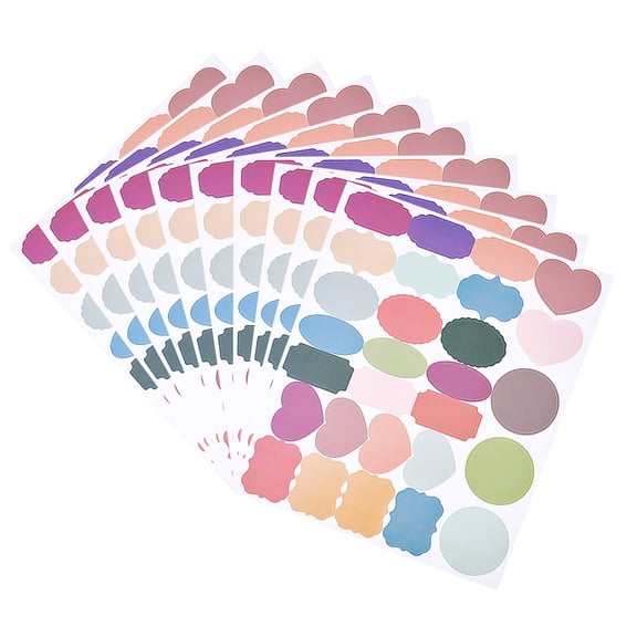 1 Bag Waterproof Sticker Labels Adhesive Stickers Kitchen Pantry Home Tumbler Bottles And Office Label Sticker Mixed Color 27x22.8x0.02cm