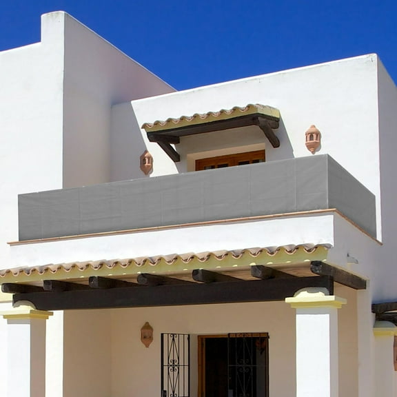 1×Balcony Sunshade Summer Balcony Privacy Curtain Fence Sunshade Rain Proof Decorative Cord 5M×0.9M Curtain