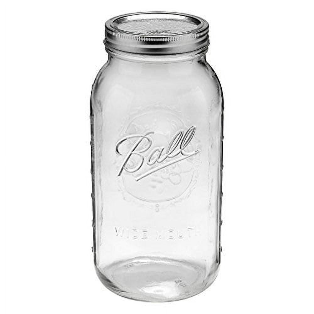 Daitouge 1.3 Gallon Wide Mouth Glass Jars with Lids, Heavy Duty Glass  Canisters with Lids, Canning Jars with Removable & Rotatable Wooden Handle,  1