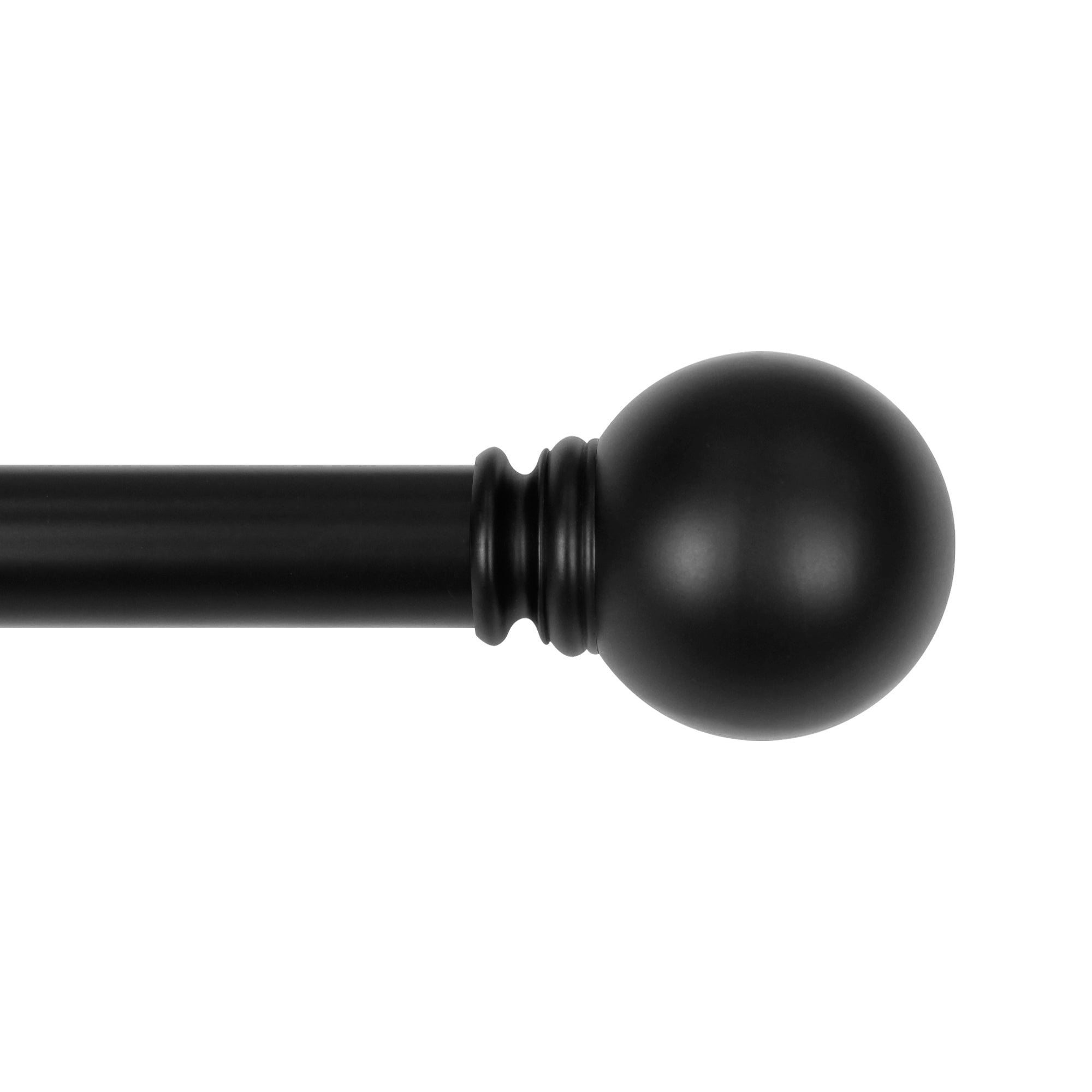 1" Ball Finial Set Matte Black 50"-144"