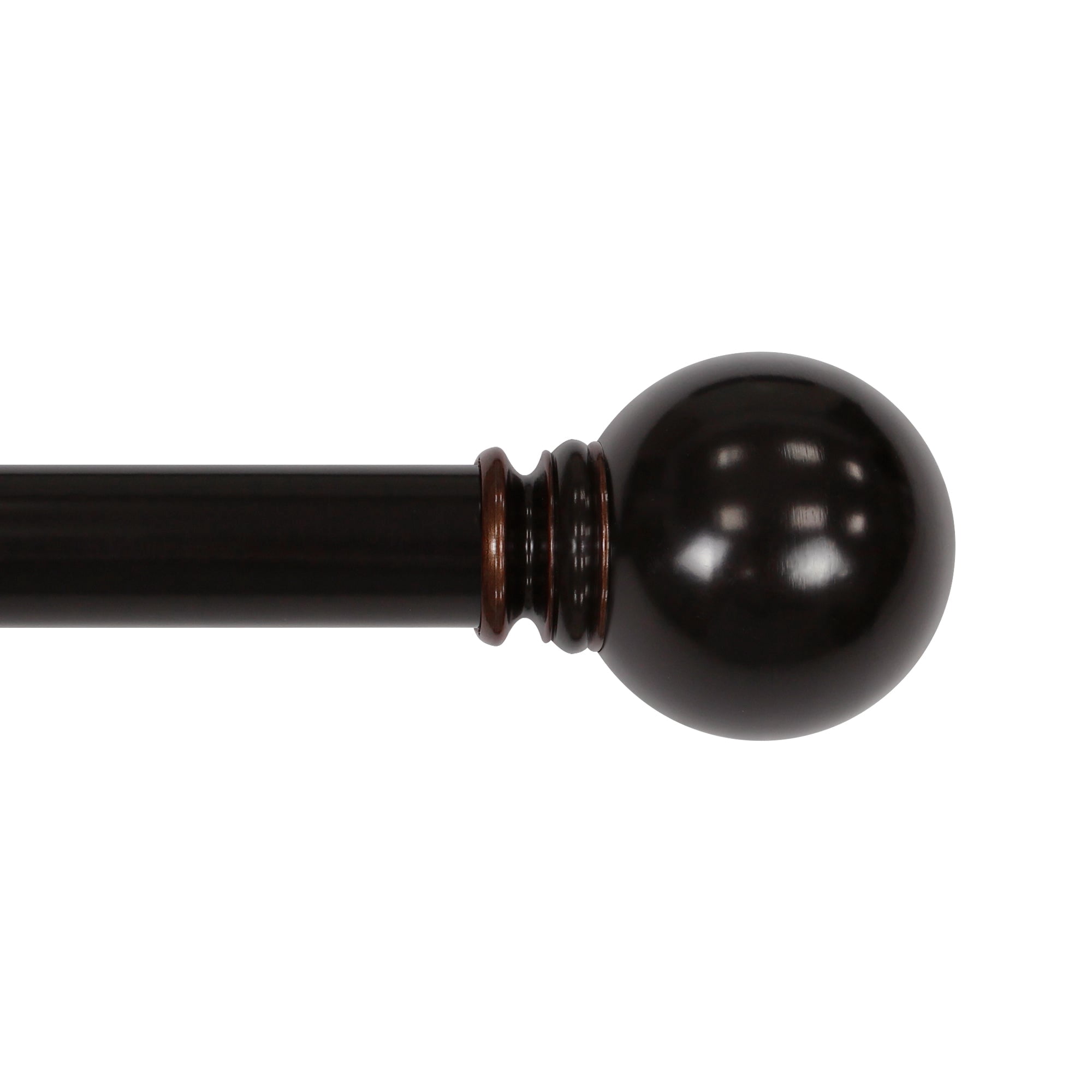 1" Ball Finial Set Oil Rubbed Bronze 50"-144"