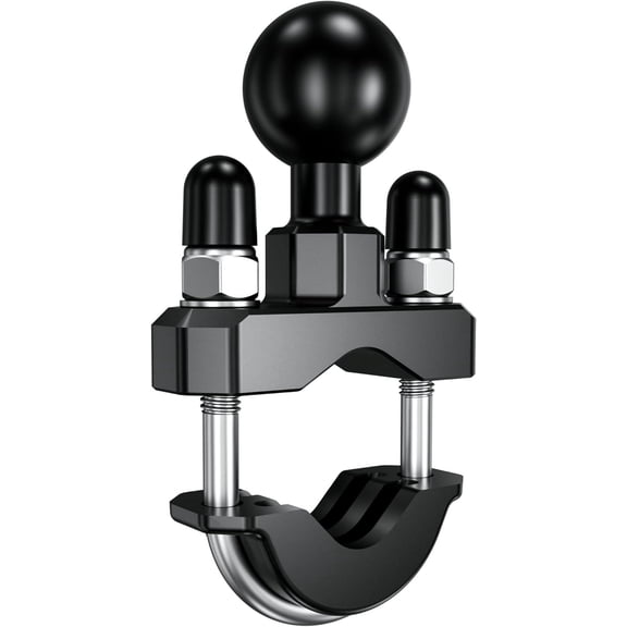 1'' Ball Handlebar U-Bolt Mount Base, Fit for Round Rails 0.5'' to 1.26'' in Diameter, Compatible with RAM Mounts B Size 1 inch Ball Double Socket Arm & Bike Motorcycle Phone Holder