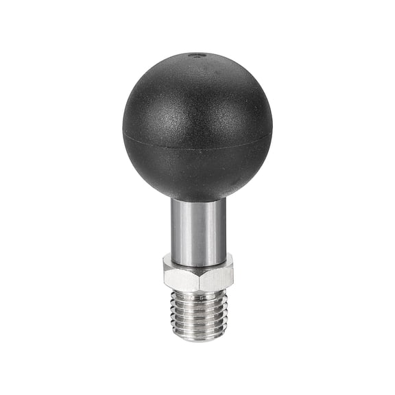 1" Ball Mount Base Ball Adapter with M10 Threaded Bolt Stainless Steel Silver