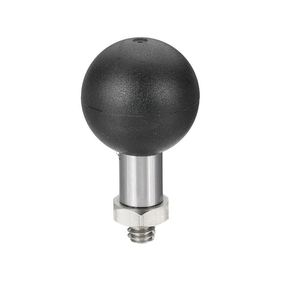 1" Ball Mount Base Ball Adapters with 1/4" Threaded Bolt Stainless Steel Silver