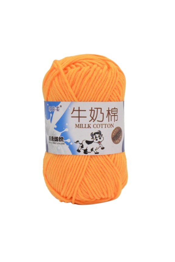 1 Ball Of Soft Milk Cotton Yarn Suitable for Diy Projects, Making Sweaters, Hats, Scarves and Shawls