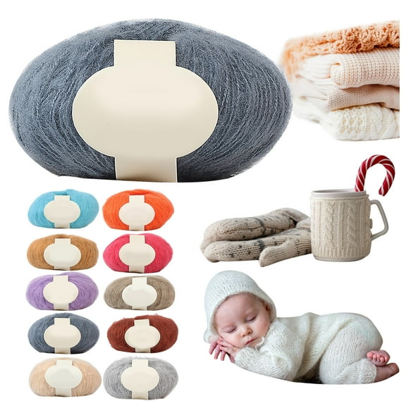 1*Ball of Yarn Mohair Handmade Diy Crochet Wool Sweater Scarf Line Thick Woolen Ball Diy Knitting Diy