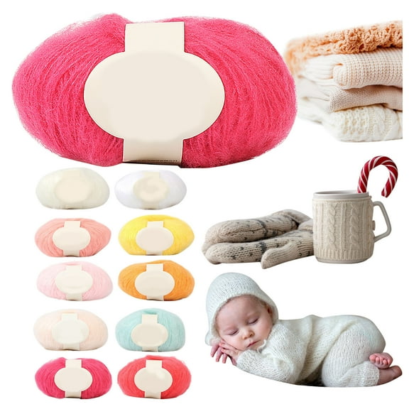 1*Ball of Yarn Mohair Handmade Diy Crochet Wool Sweater Scarf Line Thick Woolen Ball Diy Knitting Diy