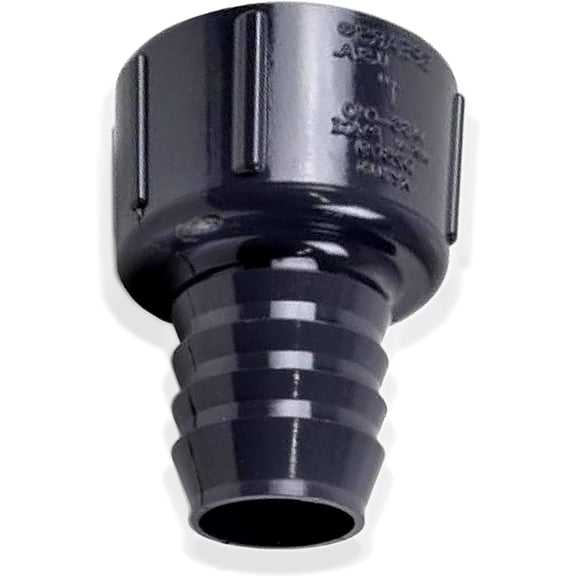 1" Barbed Insert x 1" Female NPT Threaded PVC Adapter-Barbed Hose Connector-Adapter Connects Flexible Pipe-Sch 40, Gray