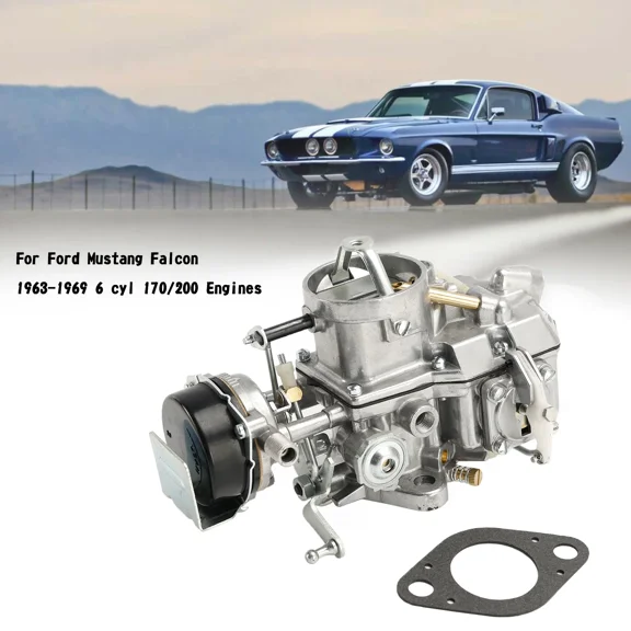 SPEEDWOW 1 Barrel Carburetor Carb Compatible with 64-68 Ford Autolite 1100 Carburetor 6 cyl Mustang Falcon 170 200 Ci Engines