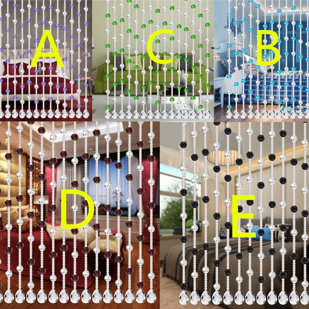 1 Bead Curtain Clearance! Crystal Glass Bead Curtain Luxury Living Room Bedroom Window Door Wedding Decor Curtain