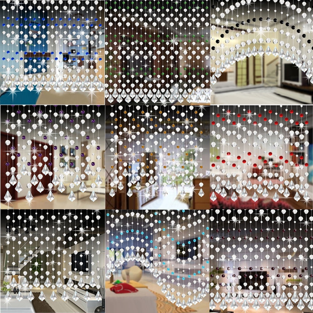 1 Bead Curtain Clearance! Crystal Glass Bead Curtain Luxury Living Room Bedroom Window Door Wedding Decor Curtain