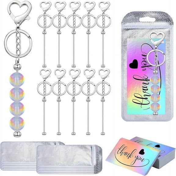 1 * Beadable Keychain Kits-As Shown
