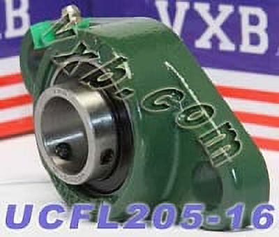 1" Bearing UCFL205-16 + 2 Bolts Flanged Cast Housing Mounted Bearings ...