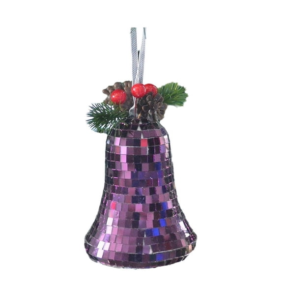 Christmas Bell Decoration Tree Pendant Mosaic Mirror Home C