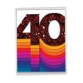 thumbnail image 1 of 1 Big 40th Anniversary Card with Envelope (8.5 x 11 Inch) - Bold Milestones 40 J6110BANG, 1 of 6