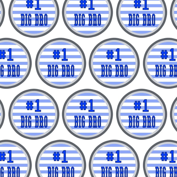 #1 Big Bro Brother Number One Favorite Premium Gift Wrap Wrapping Paper Roll