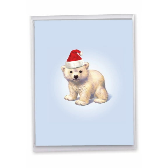 1 Big Christmas Card (8.5 x 11 Inch) - Christmas Zoo Babies Christmas Card J6726CXSG