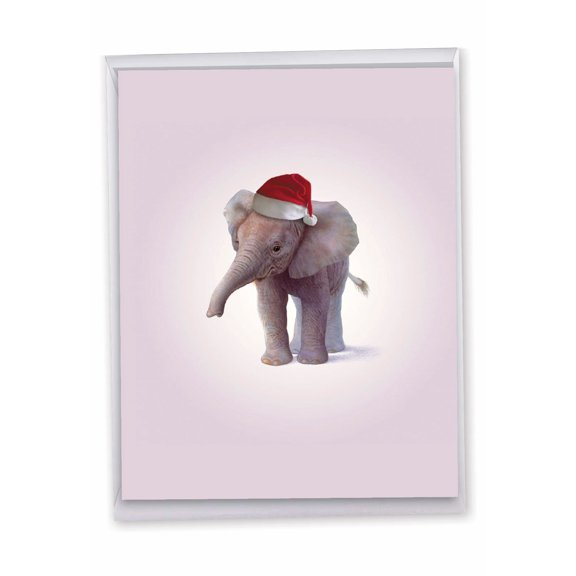 1 Big Christmas Card (8.5 x 11 Inch) - Christmas Zoo Babies Christmas Card J6726DXSG
