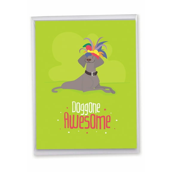 1 Big Congratulations Card (8.5 x 11 Inch) - Doggone Awesome Notes J6586ICGG