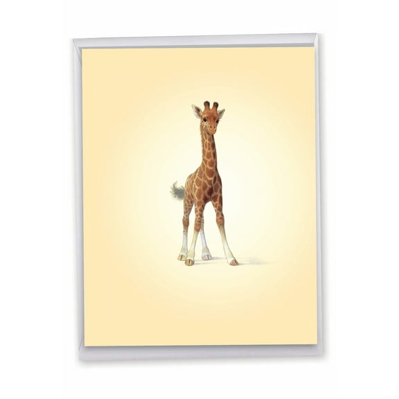 1 Big Congratulations Card (8.5 x 11 Inch) - Zoo Babies-Giraffe Congratulations J6726FCGG