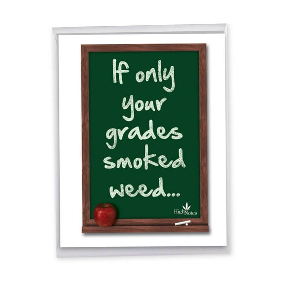 1 Big Funny Happy Graduation Card with Envelope (8.5 x 11 Inch) - Higher Education Congratulations Card J6426