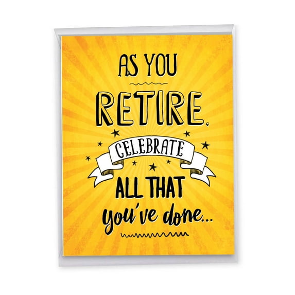 1 Big Funny Retirement Card (8.5 x 11 Inch) - As You Retire Retirement J6875RTG
