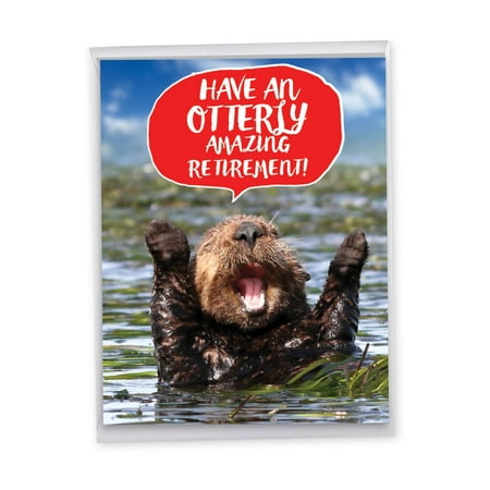1 Big Funny Retirement Card (8.5 x 11 Inch) - Otterly Awesome Retirement from Us J6574ARTG-US