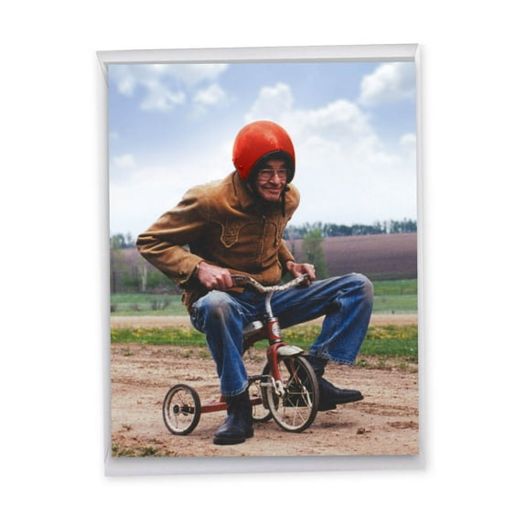 1 Big Funny Retirement Card with Envelope (8.5 x 11 Inch) - Senior Trike Ride Retirement J6435RTG