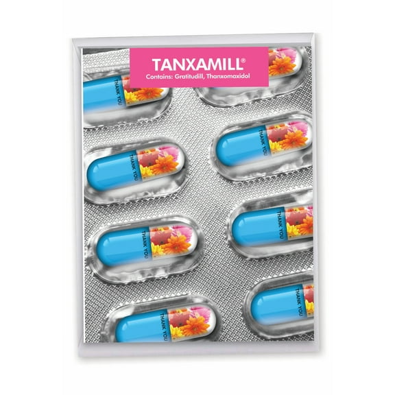 1 Big Funny Thank You Card (8.5 x 11 Inch) - Tanxamill Thank You J6609