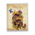 thumbnail image 1 of 1 Big Miss You Card with Envelope (8.5 x 11 Inch) - Fluttering Words J6477AMYG, 1 of 6