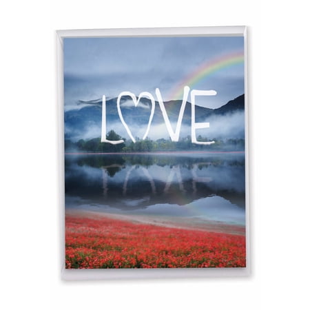 1 Big Valentine's Day Card (8.5 x 11 Inch) - WORDSCAPES J6581FVDG