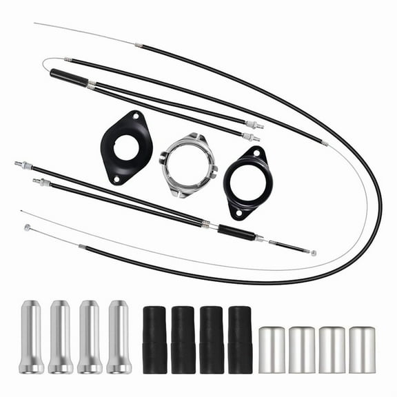 1 * Bike Gyro Brake Cables kit-Black & Silver