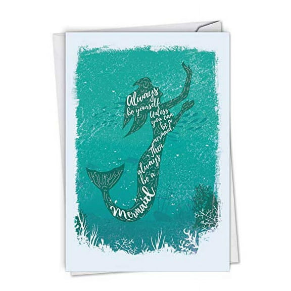 1 Birthday Card with Envelope - Mermaid Quotes C6824DBDG