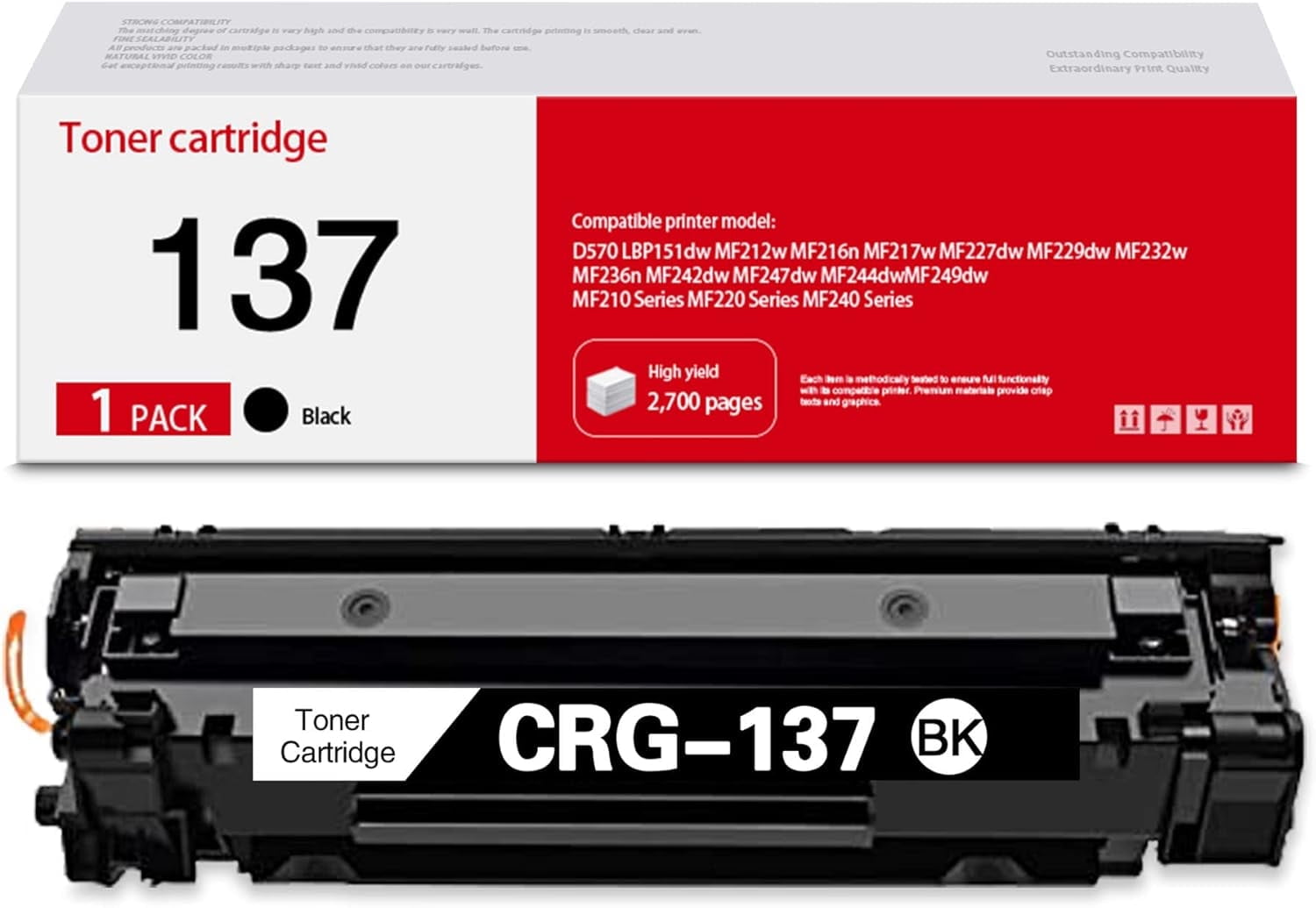 Canon 137 Black Toner Cartridge GENUINE OEM ImageCLASS MF210/220 - Foto 9