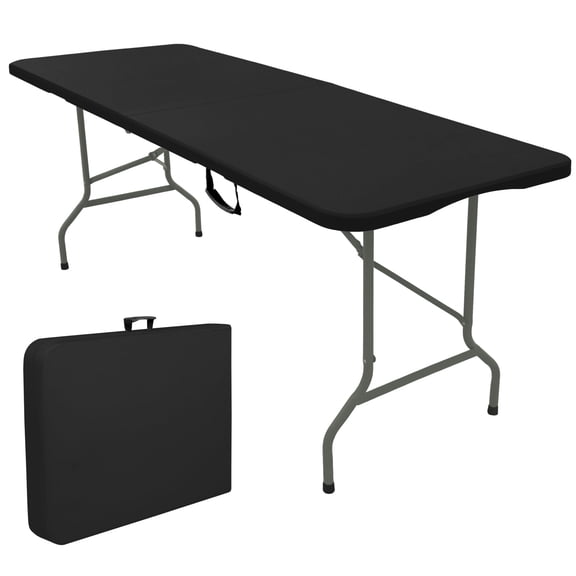 1 Black 5 FT Rectangular Folding Table