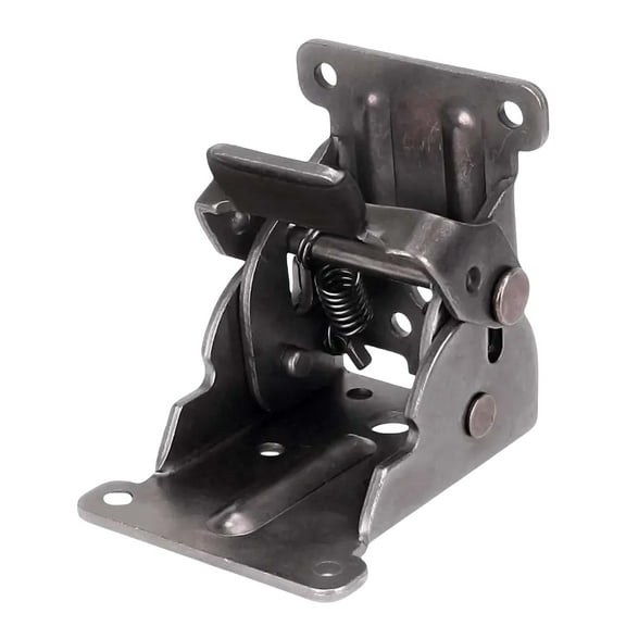 1*(Black) 90 Degree Self-Locking Black Folding Hinge Clearance! Folding Brackets Lock Extension Support Bracket Foldable Hinges with Screws for Table Bed Leg Feet