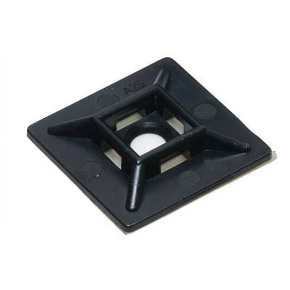 1" Black Adhesive Nylon Cable Tie Mounts 100/Bag Part #CM100-0C