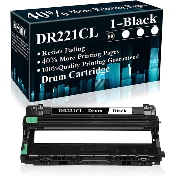 1 Black DR221CL Drum Unit Replacement for Brother HL-3140CW 3150CDN 3170CDW 3180CDW 9130CW 9140CDN 9330CDW 9340CDW 9015CDW 9020CDN Printer