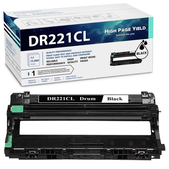 1 Black DR221CL Drum Unit Replacement for Brother HL-3140CW 3150CDN 3170CDW 3180CDW 9130CW 9140CDN 9330CDW 9340CDW 9015CDW 9020CDN Printer