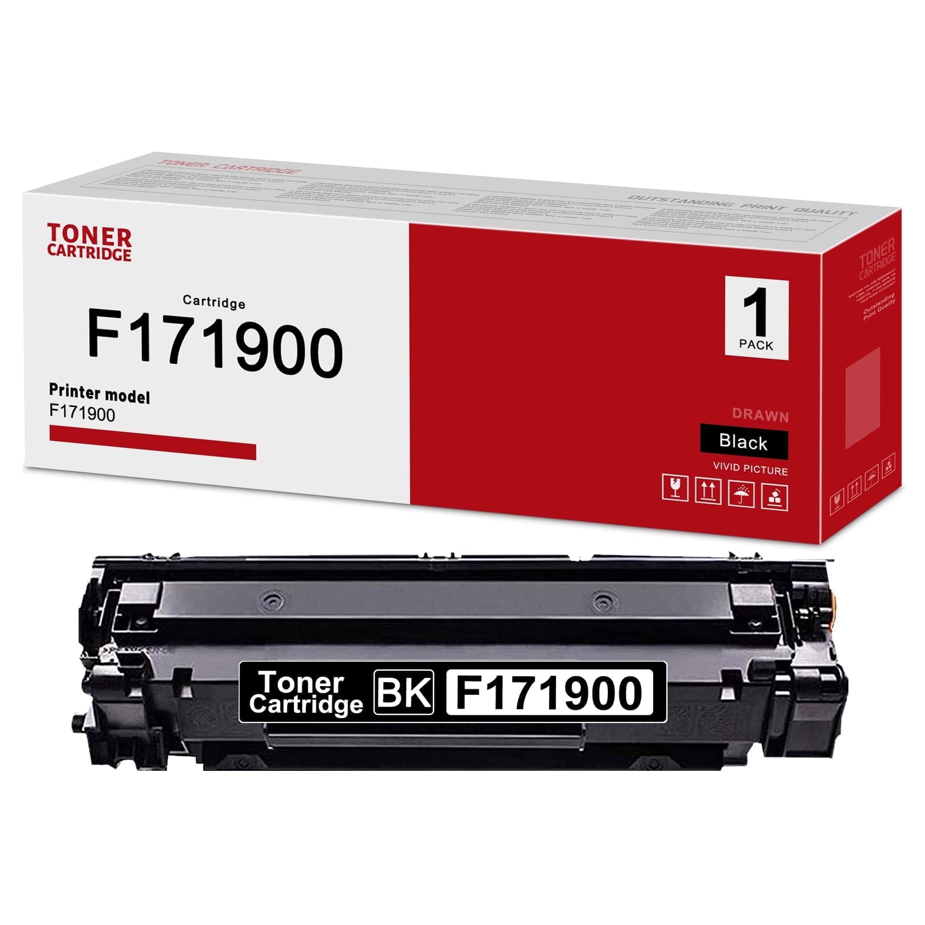 MYWEET Black F171900 Toner Cartridge Replacement, Compatible with