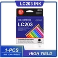 thumbnail image 1 of (1-Black) LC203 Ink Cartridge Replacement for Brother MFC-J880DW Printers, 1 of 5