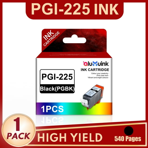1 Black(PGBK) PGI-225 Ink cartridge Compatible for Canon PGI-225 ink for Canon PIXMA MG6220 Printer