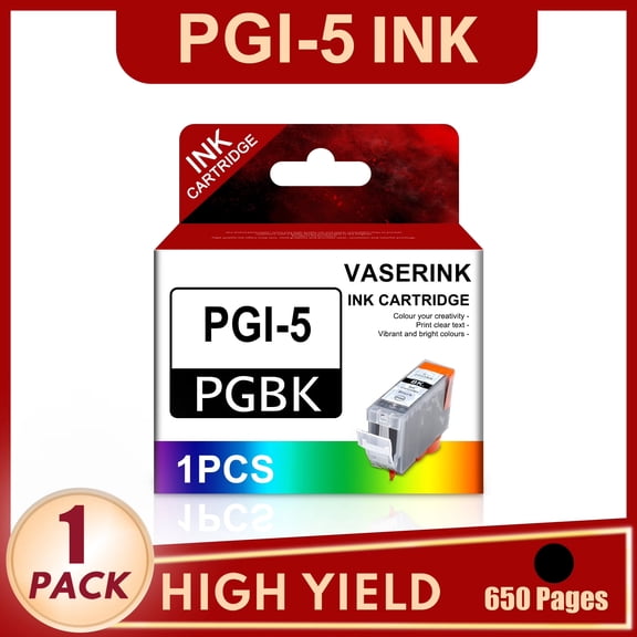 1 Black PGI-5 Ink cartridges Compatible for Canon PGI-5 ink for Canon PIXMA iP3300 Printer