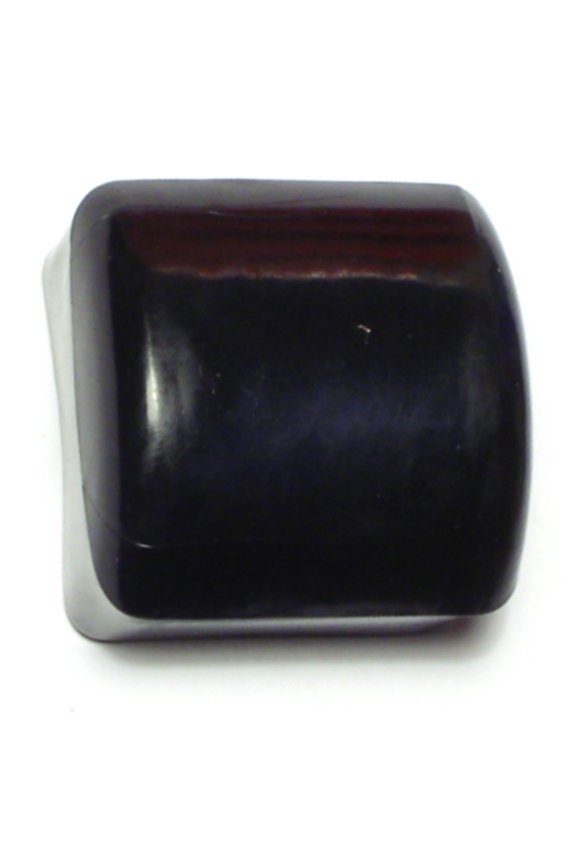 1" Black Plastic Outside Square End Caps FTP-065 (4 pcs.)
