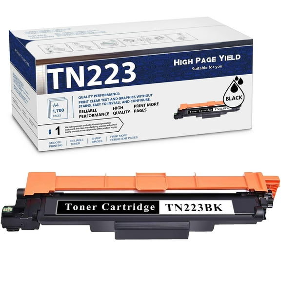 1 Black TN223 / TN223BK Toner Cartridge Replacement for Brother MFC-L3770CDW L3710CW L3750CDW L3730CDW HL-3210CW 3230CDW 3270CDW 3290CDW DCP-L3510CDW L3550CDW Printer